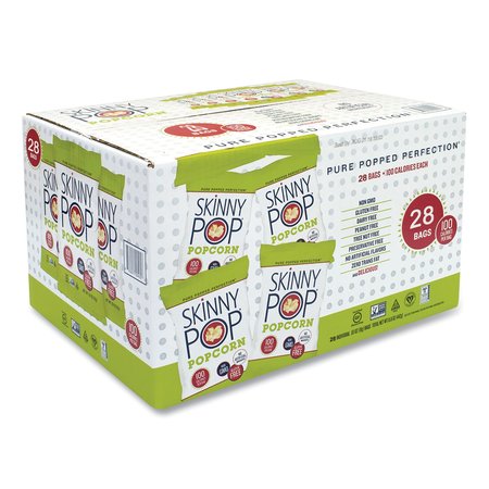 SKINNYPOP Popcorn, Original, 0.65 oz Bag, PK24 52635